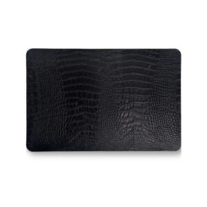 Croco Black - Rechthoek Placemats Croco Zwart (Set)