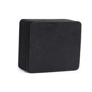 Black Bold - Vierkant Onderzetters Zwart