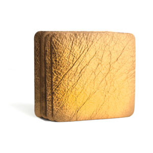 Brilliant Bronze - Vierkant Onderzetters Metallic Brons