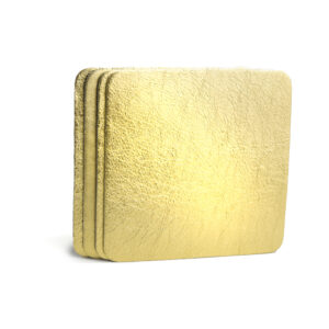 Gold d'Or - Vierkant Onderzetters Metallic Goud
