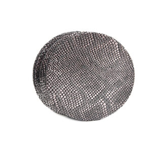 Metallic Snake Silver - Rond Onderzetters Metallic