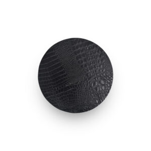 Croco Black - Rond Placemats Croco Zwart (Set)