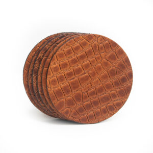 Onderzetters Snake Cognac - Rond