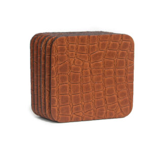 Onderzetters Snake Cognac - Vierkant