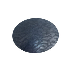 Snake Dark Navy - Ovaal Placemats Slangen Print Blauw (Set)