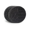 Onderzetters - Leer - Croco Donkergrijs Rond