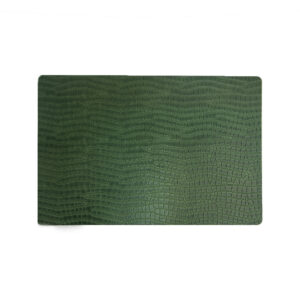 Lederen placemats groen snake rechthoek