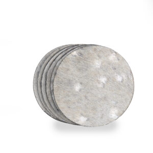 Cowskin Silver Flakes Blond - Rond Onderzetters Koeienhuid Zilver Blond