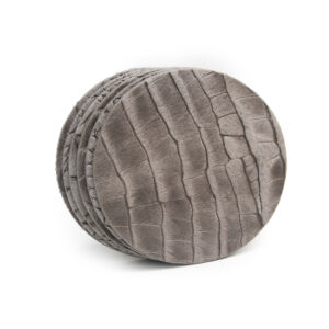 Onderzetters Croco Licht Grijs Rond