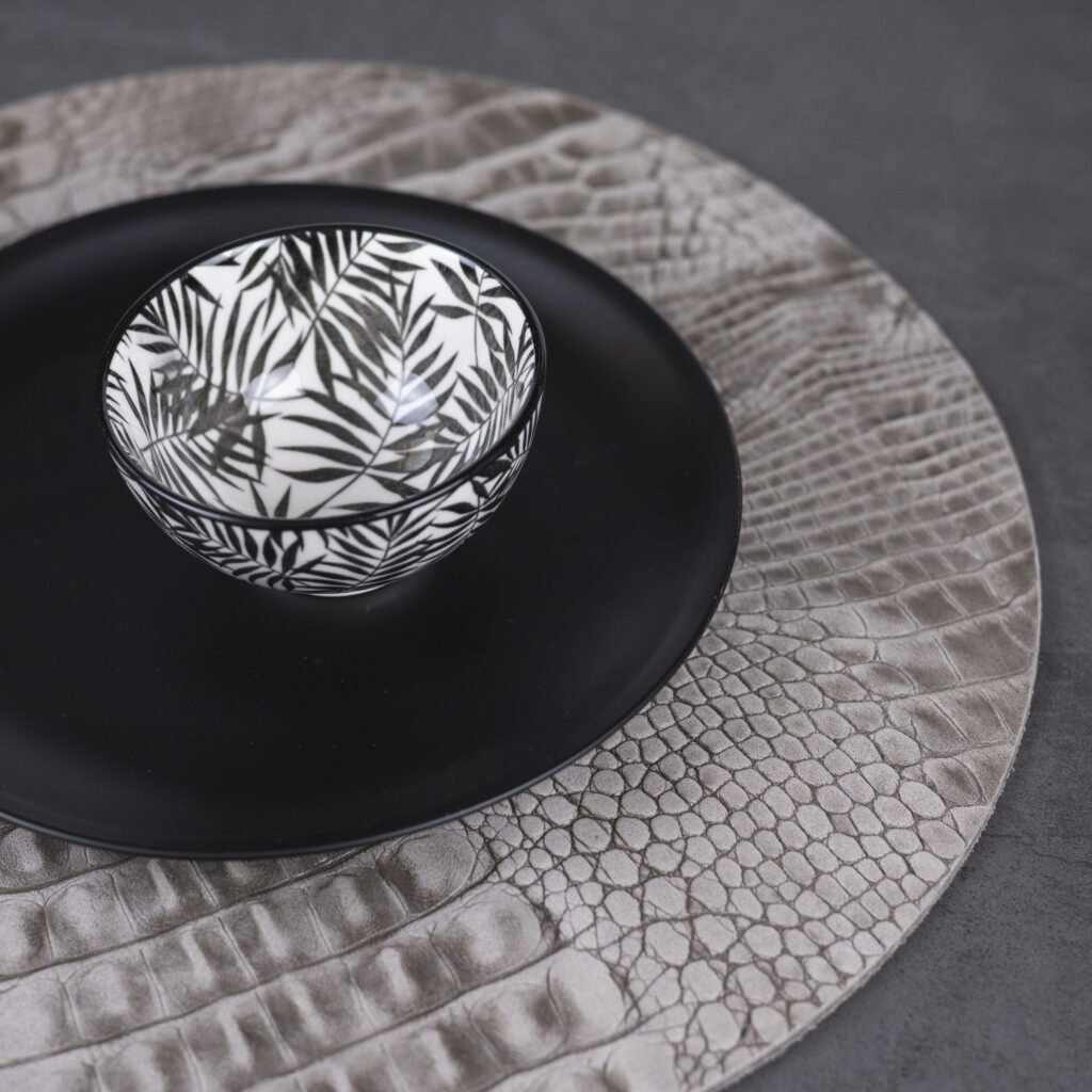 Ovale leren placemats Handgemaakt in eigen atelier Coaster Queen