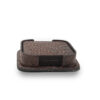 Onderzetterhouder + 6 Onderzetters Leer Croco Bruin Vierkant