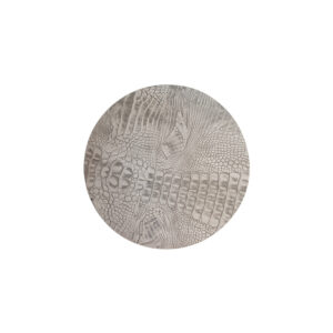 Croco Light Grey - Rond Placemats Croco Licht Grijs (Set)