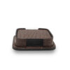 Onderzetterhouder + 6 Onderzetters Leer Snake Bruin Vierkant