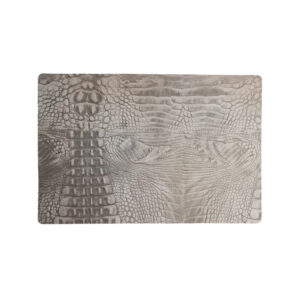 Croco Light Grey - Rechthoek Placemats Croco Grijs (Set)
