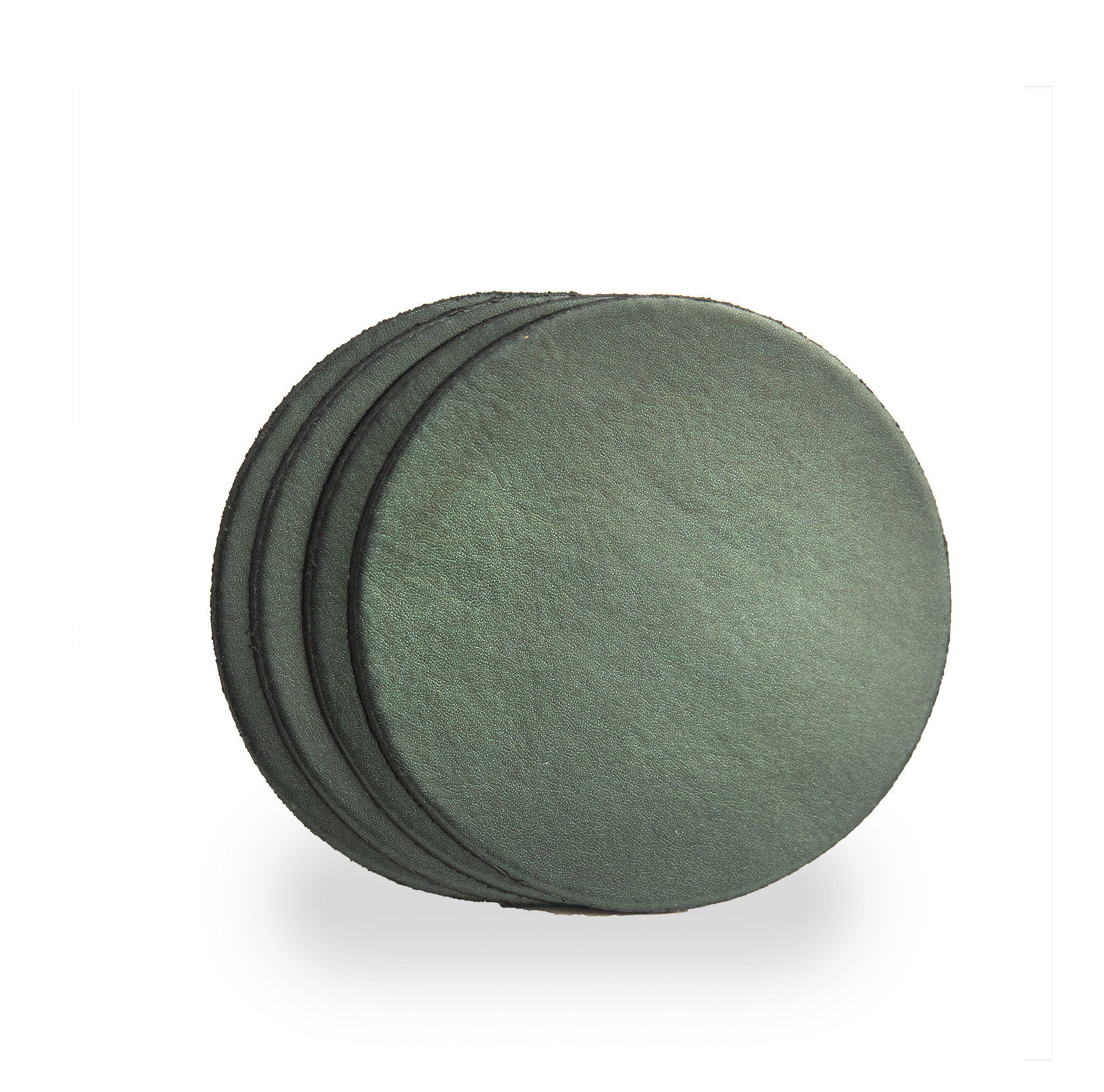 ledematen Heer Absoluut Mystic Green - Rond Onderzetters Metallic Groen - Coaster Queen