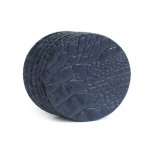 Onderzetters Croco Donkerblauw Rond