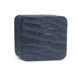 Onderzetters Croco Donkerblauw Vierkant