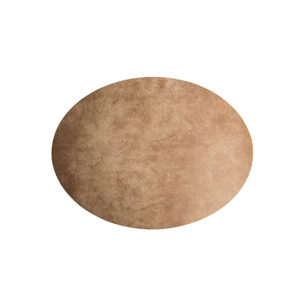 CQ Placemat Leer Ovaal Taupe