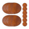 Placemats Cognac Ovaal
