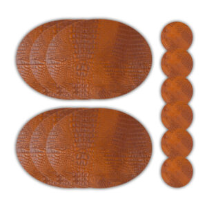 Placemats Cognac Ovaal