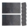 Placemats Leer Croco Antraciet Rechthoek