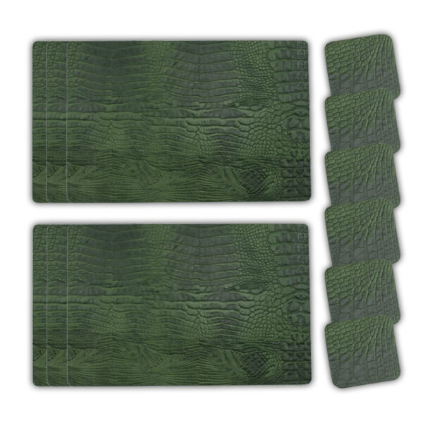 Placemats groen Croco Rechthoek