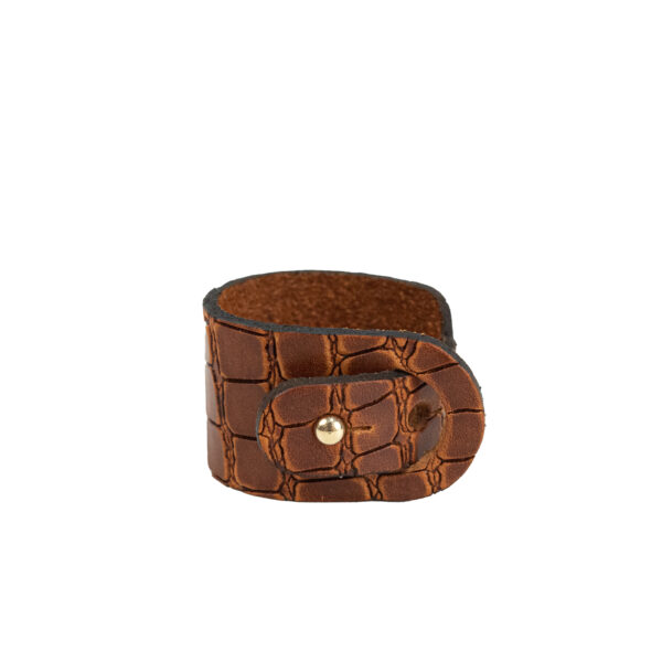 Servetringen leer cognac snake