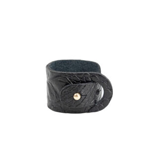 Croco Black - Servetringen Zwart Croco Leer