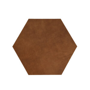 Classic Cognac Hexagon - Placemats Leer Cognac Zeshoek