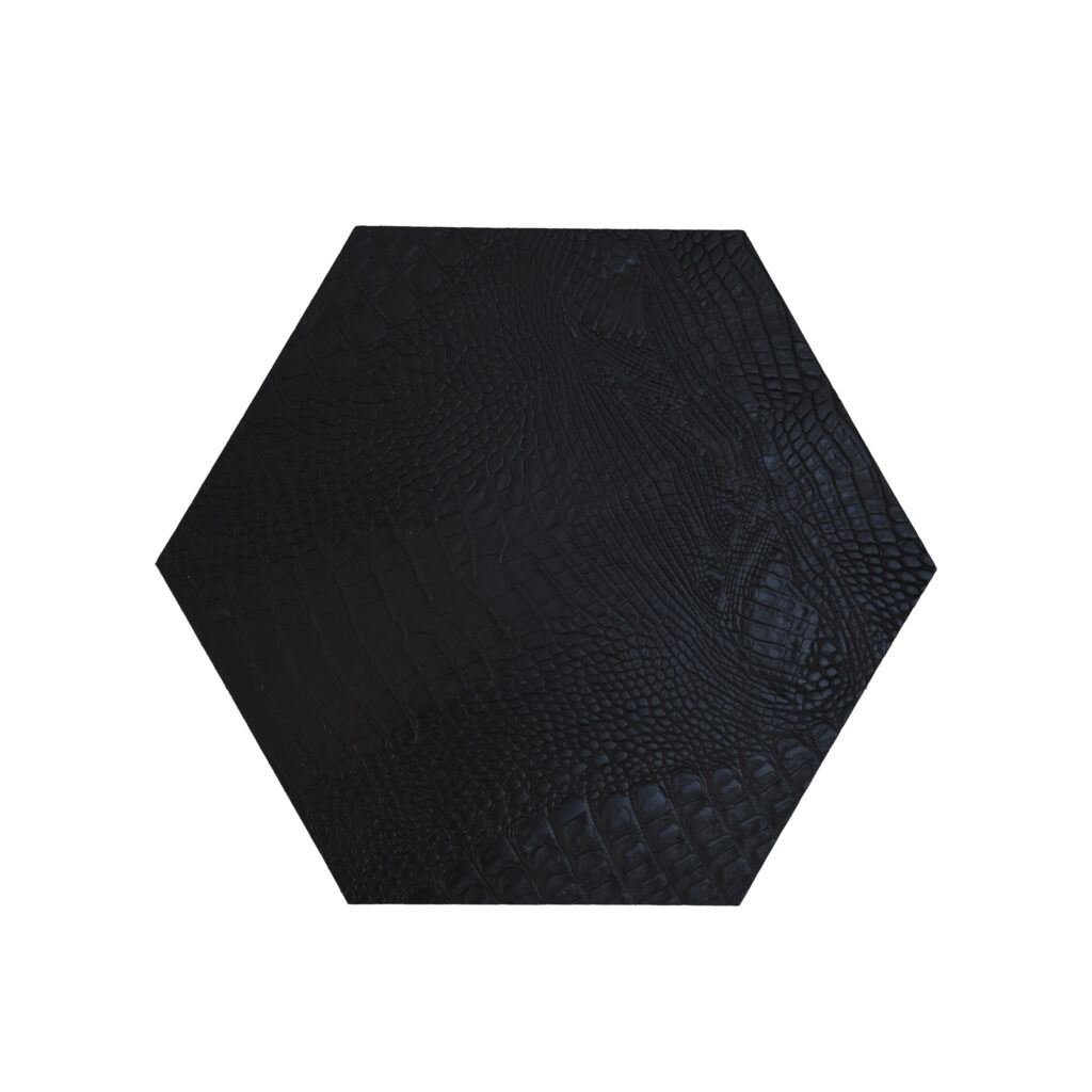 Croco Black Rechthoek Placemats Croco Zwart (Set) Coaster Queen