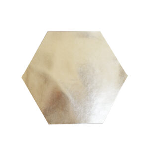 Gold d'Or Hexagon - Placemats Leer Metallic Goud Zeshoek
