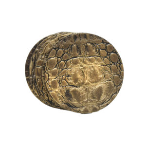 Croco Metallic Onderzetters Goud Rond