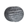 Croco Metallic Onderzetters Zilver Rond
