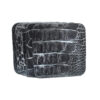 Croco Metallic Onderzetters Zilver Vierkant