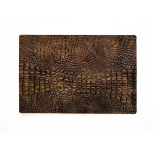 Croco Metallic Brons - Rechthoek Placemats Croco Bronze (Set)